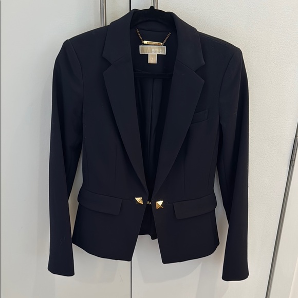 Michael Kors Jackets & Blazers - Michael Kors Navy Blue Blazer with Gold Accents